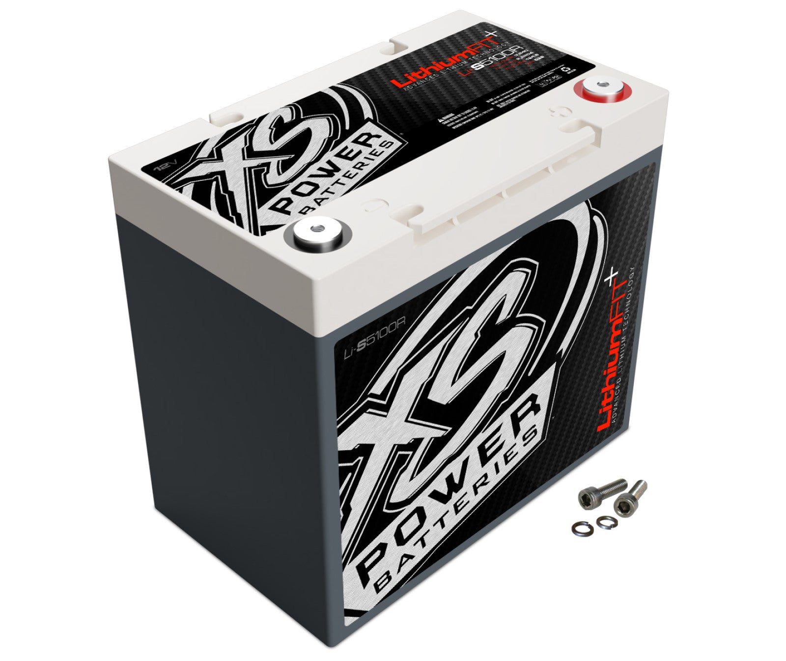 XS Power Batteries, XS Power Lithium Racing 12V Battery w/ M6 Terminal Bolts 3840 Max Amps Li-S5100R