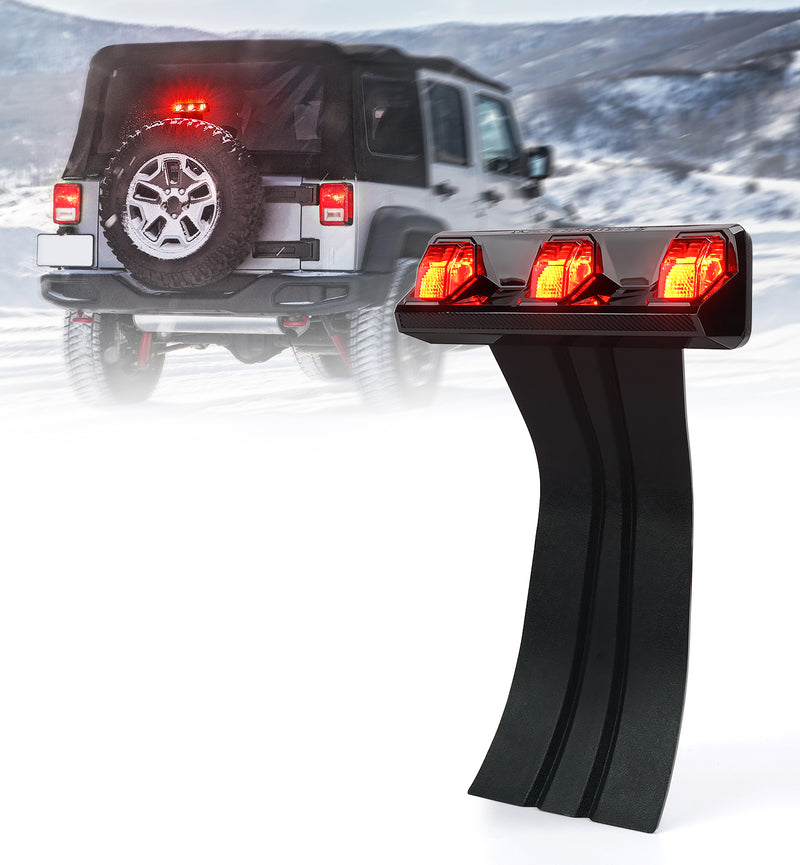 Xprite USA, Xprite 3rd Brake Light LED Replacement Jeep Wrangler JK/JKU (2007-2018) JL (2018-2022) Smoke Lens