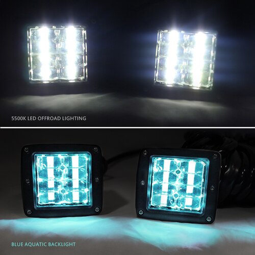 Xprite USA, Xprite Aquatic Series 3" Philips LED Spot Light w/ Blue Backlight  - Clear or Amber