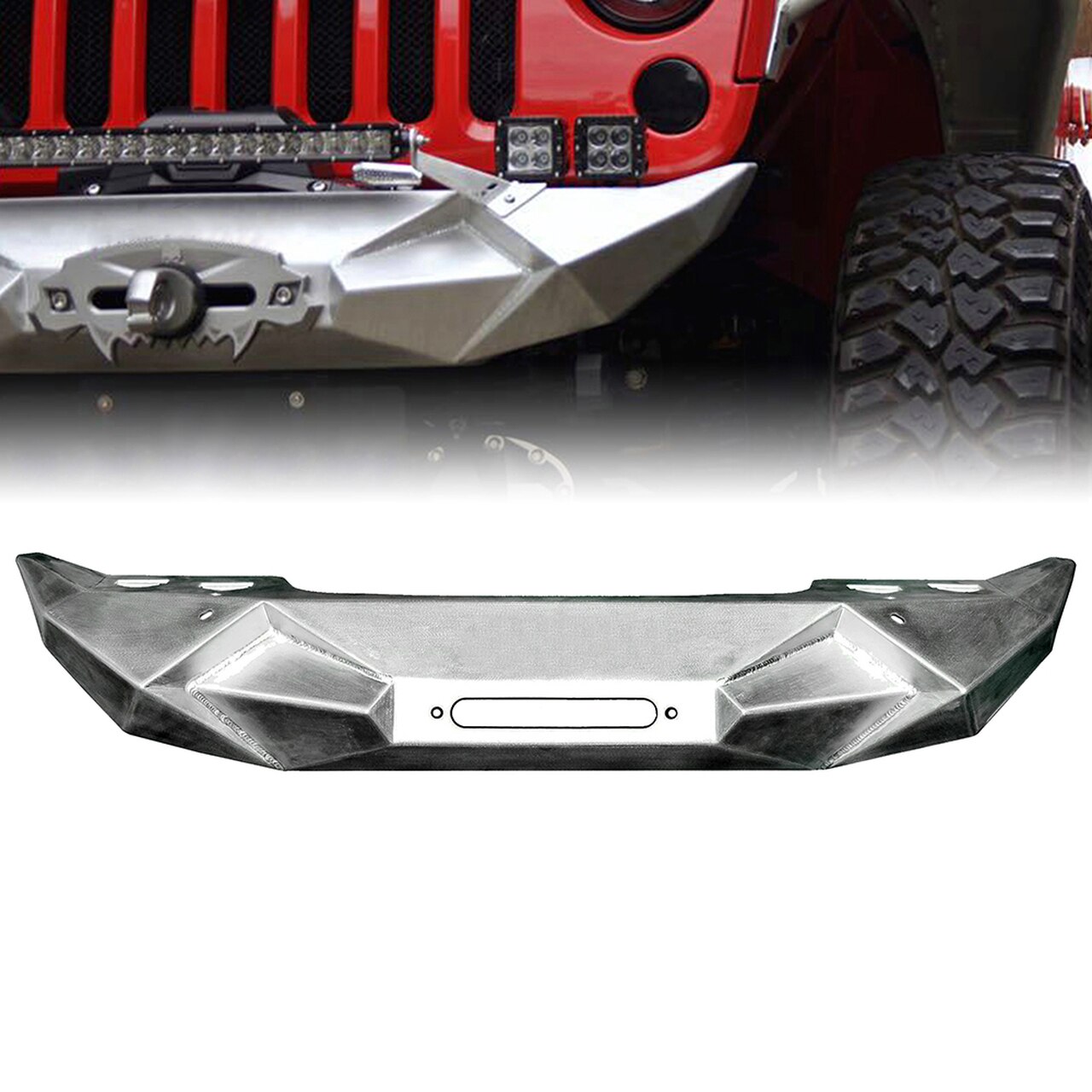 Xprite USA, Xprite Beast Series Aluminum Bumper Jeep Wrangler (07-18) Front w/ Winch or Rear