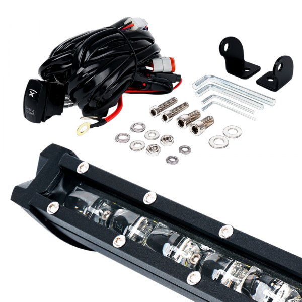 Xprite USA, Xprite C6 Series Single Row LED Spot Light Bar with Blue Back Light