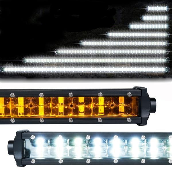 Xprite USA, Xprite  LED Light Bar with Amber Backlight (Double Row) Sunrise Series - 8"/9.5"/14"/22"/32"/42"/50" Curved/50"