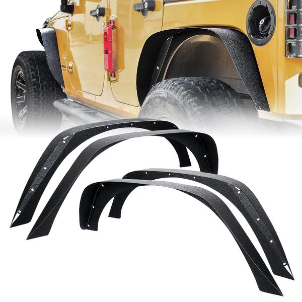 Xprite USA, Xprite Steel Fender Flare Kit Jeep Wrangler JK (2007-2018) Grind Series - ZS-0120-JK-G1