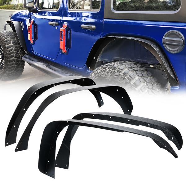 Xprite USA, Xprite Steel Fender Flare Kit Jeep Wrangler JL (2018-2020) Grind Series - ZS-0120-JL-G1