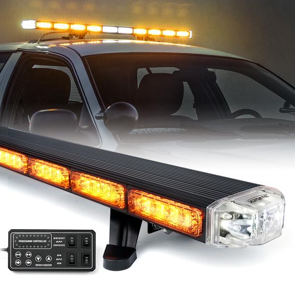 Xprite USA, Xprite Traffic Advisor LED Strobe Light Bar 48" Amber Sparrow X Series - SL-L29-48IN-Y