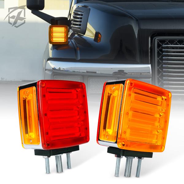 Xprite USA, Xprite Truck Fender Pedestal Marker Lights (Dual Face) Pillar Series LED - TS-TRUCK-G1