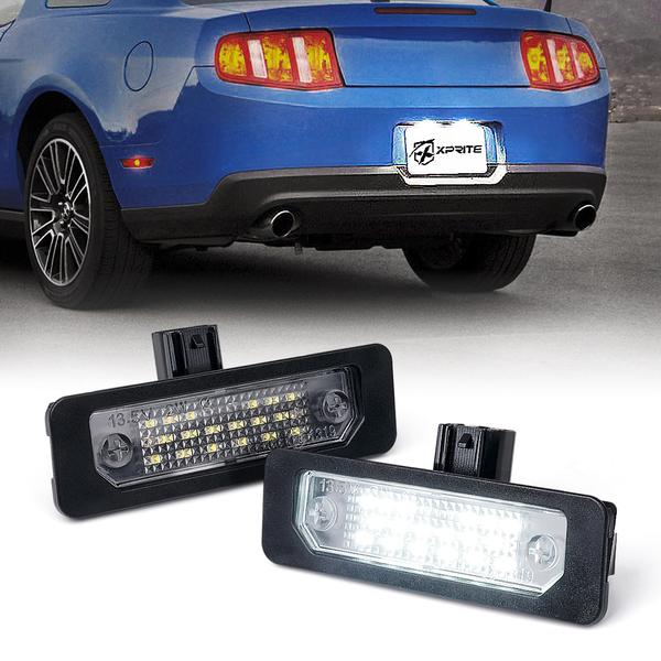 Xprite USA, Xprite White LED License Plate Light Assembly Ford Focus (2008-2011) Fusion (2006-2012) Taurus (2008-2019) LPL-FD003-G1-CLR