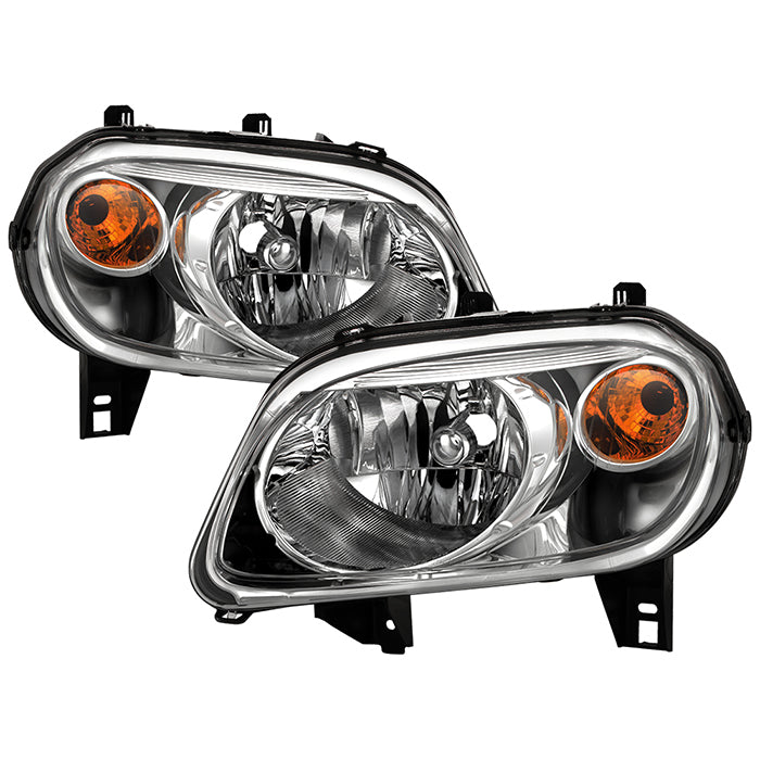 Xtune, Xtune Crystal Headlights Chevy HHR (2006-2011) Chrome / Black w/ Amber Corner Lights