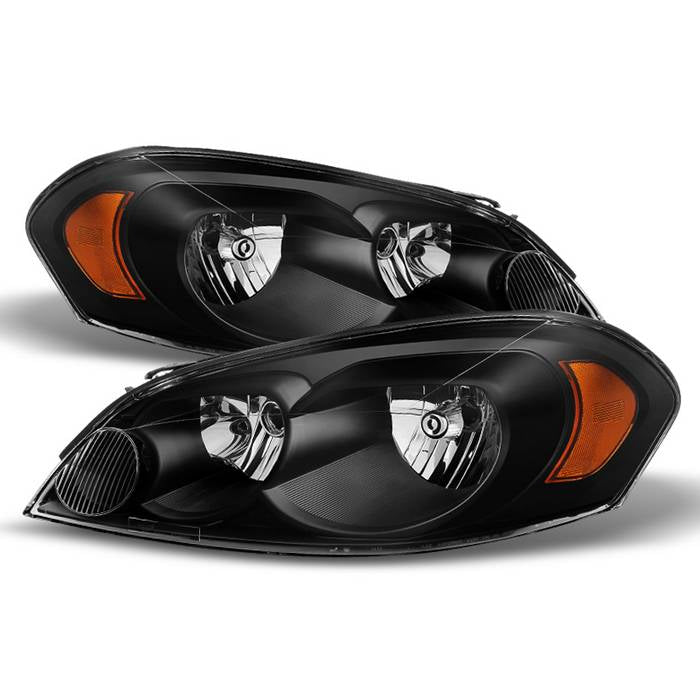 Xtune, Xtune Crystal Headlights Chevy Impala (06-13) Black or Black Smoked w/ Amber Turn Signal Light