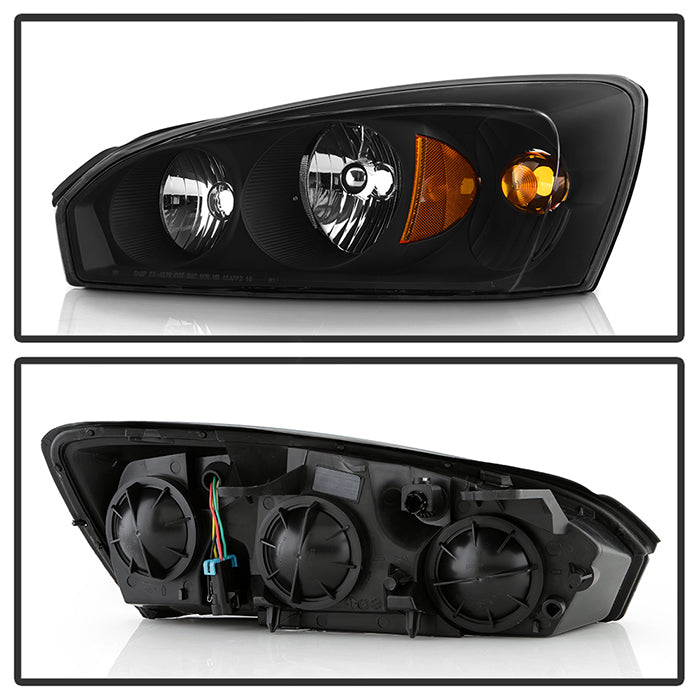 Xtune, Xtune Crystal Headlights Chevy Malibu (04-08) Black or Black Smoked w/ Amber Turn Signal Light