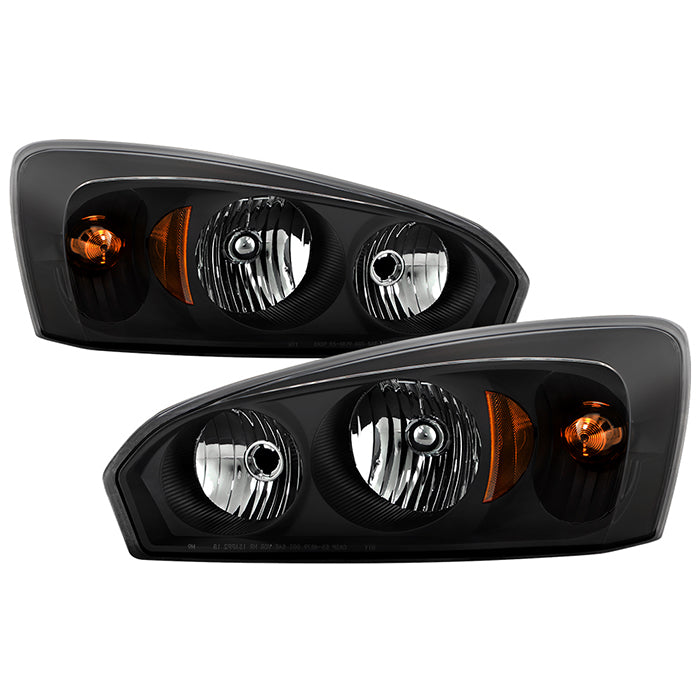 Xtune, Xtune Crystal Headlights Chevy Malibu (04-08) Black or Black Smoked w/ Amber Turn Signal Light