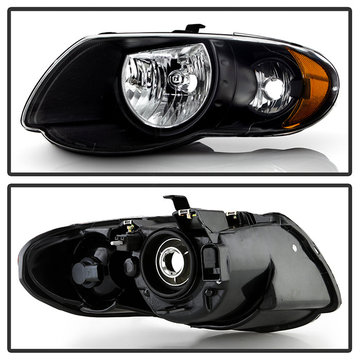 Xtune, Xtune Crystal Headlights Chrysler Town & Country (05-07) Black or Chrome w/ Amber Signal Light