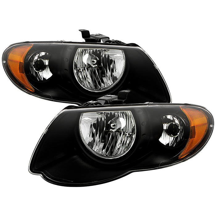 Xtune, Xtune Crystal Headlights Chrysler Town & Country (05-07) Black or Chrome w/ Amber Signal Light