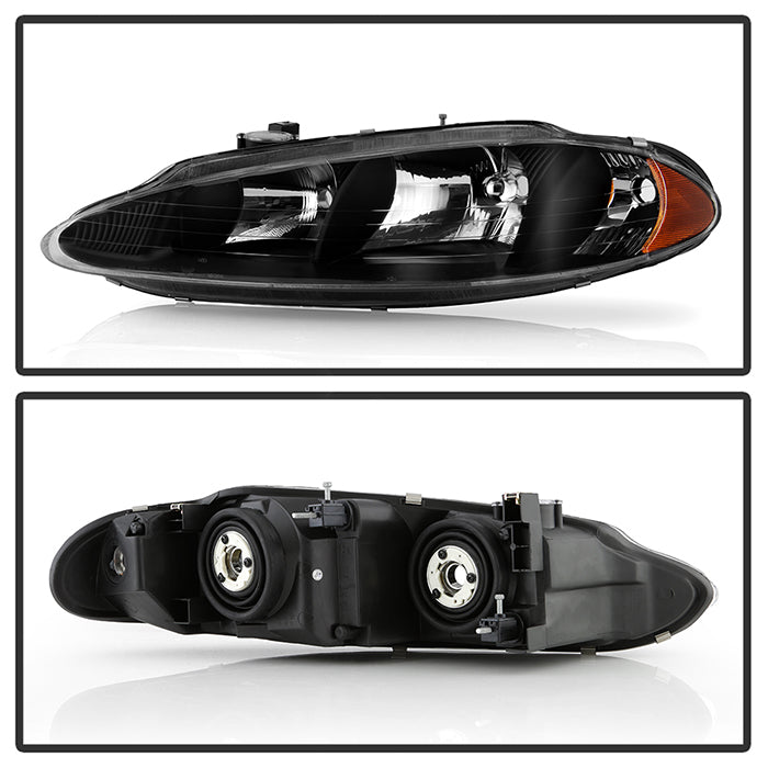 Xtune, Xtune Crystal Headlights Dodge Intrepid (98-04) Black or Chrome w/ Amber Corner Lights