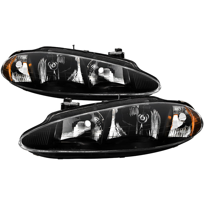 Xtune, Xtune Crystal Headlights Dodge Intrepid (98-04) Black or Chrome w/ Amber Corner Lights