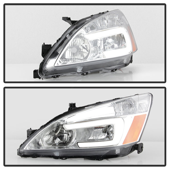 Xtune, Xtune Crystal Headlights Honda Accord Coupe/Sedan (03-07) [w/ LED DRL Lights] Black or Chrome