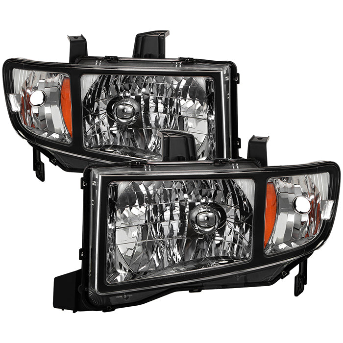 Xtune, Xtune Crystal Headlights Honda Ridgeline (06-13) Black or Chrome w/ Amber Turn Signal Lights