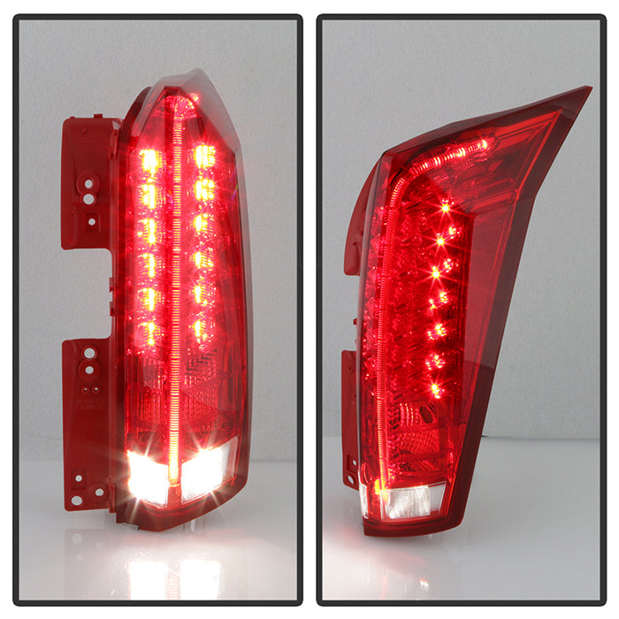 Xtune, Xtune Full LED Tail Lights Cadillac SRX (10-16) [OE Style] Chrome Housing | Red Lens