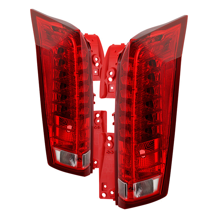 Xtune, Xtune Full LED Tail Lights Cadillac SRX (10-16) [OE Style] Chrome Housing | Red Lens