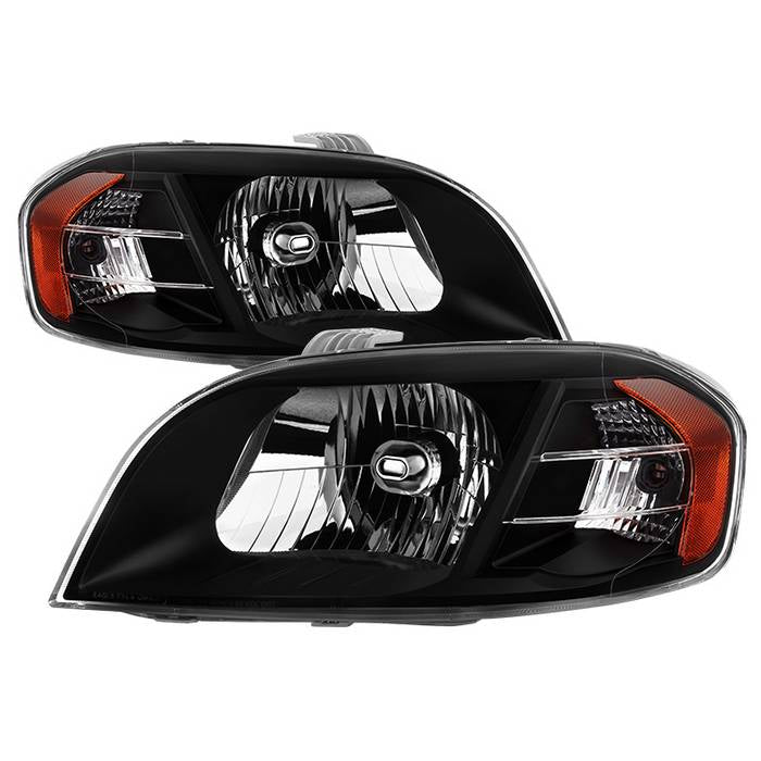 Xtune, Xtune Headlights Chevy Aveo (07-11) [OEM Style - Notchback Model] Black w/ Amber Corner Light