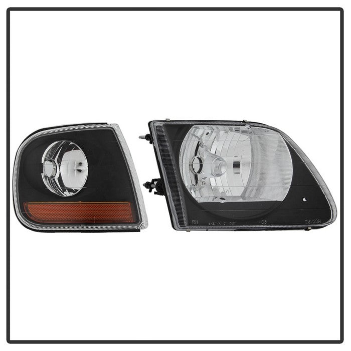 Xtune, Xtune Headlights Ford Expedition (1997-2002) Chrome or Black w/ Corner Light