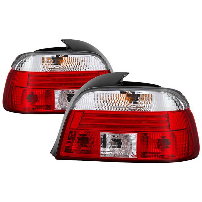 Xtune, Xtune LED Tail Lights BMW E39 5 Series (1997-2000) [Chrome Housing] Red Clear or Red Smoke Lens