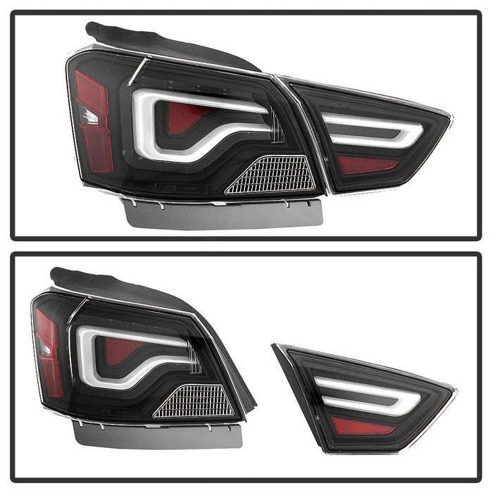 Xtune, Xtune LED Tail Lights Chevy Impala (14-19) [Light Bar LED] Black / Black Smoked / Red Clear