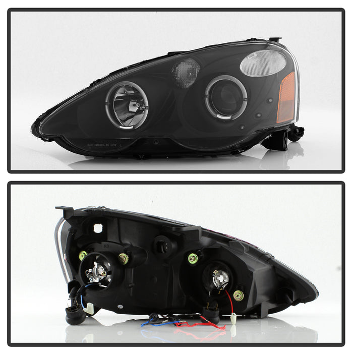 Xtune, Xtune Projector Headlights Acura RSX (2002-2004) [Halo DRL] Black Housing