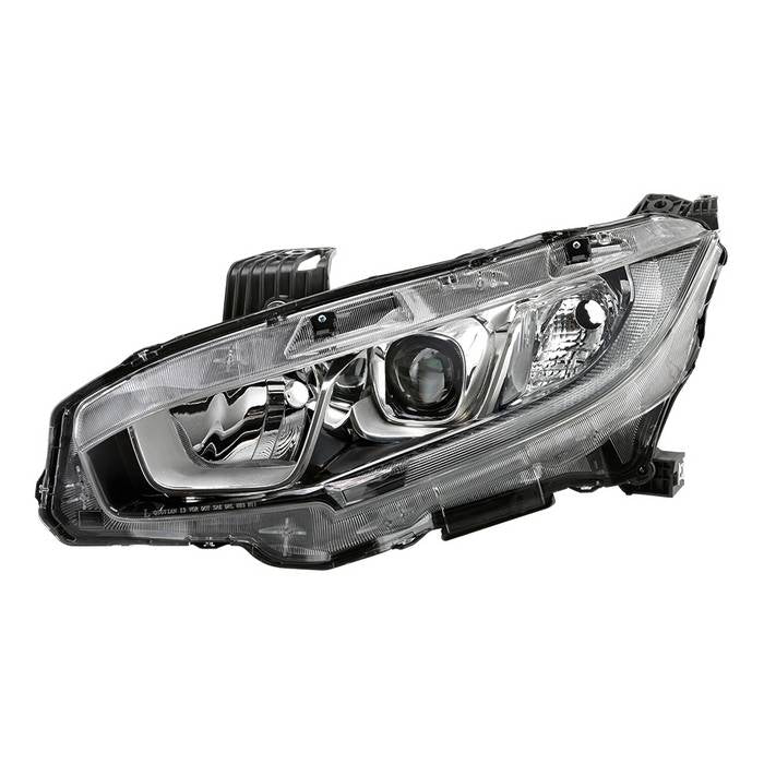 Xtune, Xtune Projector Headlights Honda Civic (16-18) [Halogen Models -  w/ LED DRL Light Bars] Chrome