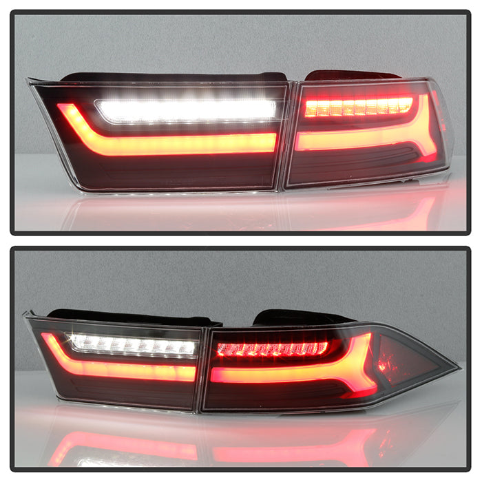 Xtune, Xtune Tail Lights Acura TSX (2006-2008) [w/ Light Bar LED] Red Clear or Black