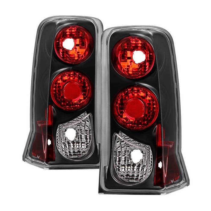 Xtune, Xtune Tail Lights Cadillac Escalade SUV (2002-2006) [Euro Style] Black Clear  Lens