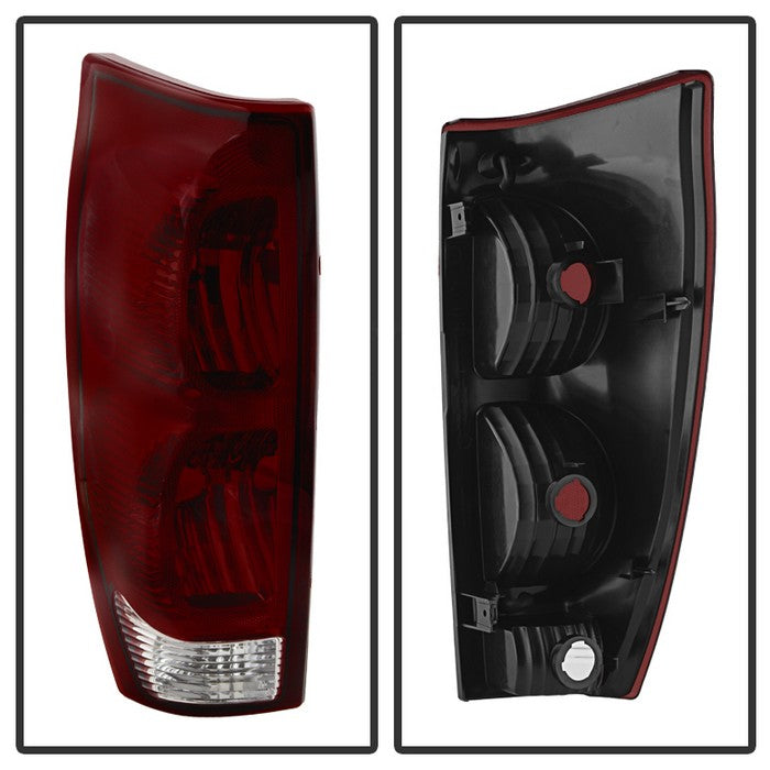 Xtune, Xtune Tail Lights Chevy Avalanche (02-06) [OE Style] Chrome Housing / Red Smoke Lens