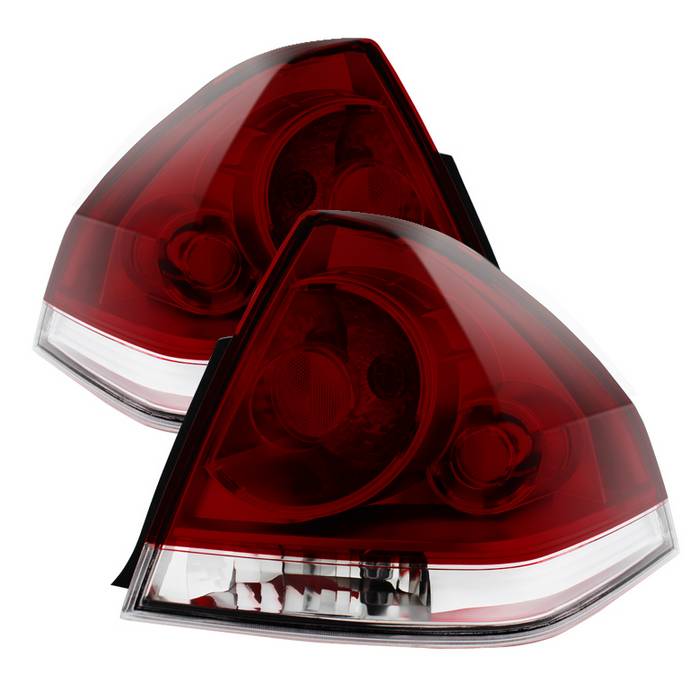 Xtune, Xtune Tail Lights Chevy Impala (06-13) Impala Limited (14-16) [OEM Style] Chrome Housing / Red Smoked Lens