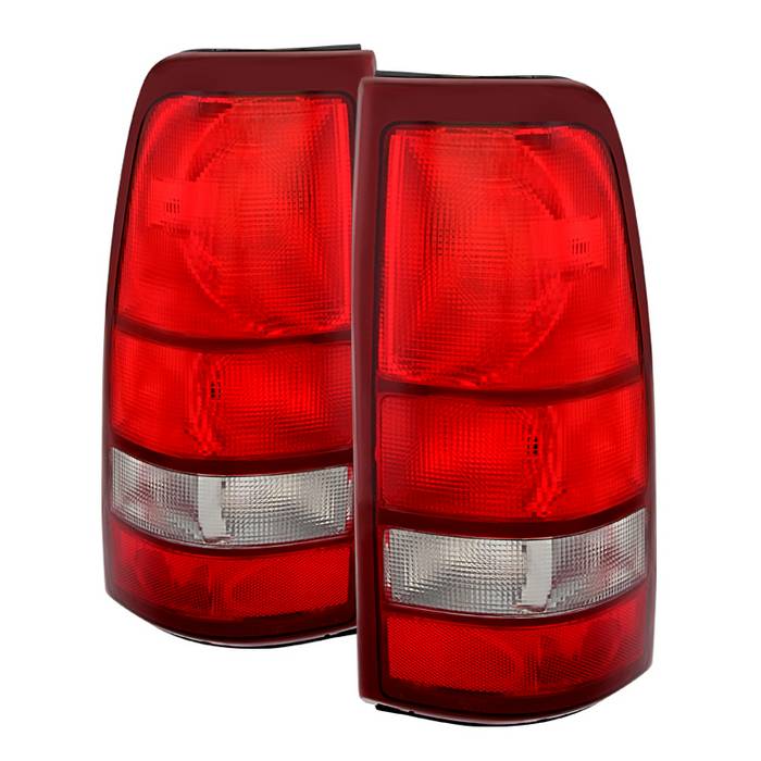 Xtune, Xtune Tail Lights Chevy Silverado (99-02) [Euro Style] Red Clear / Red / Red Smoke