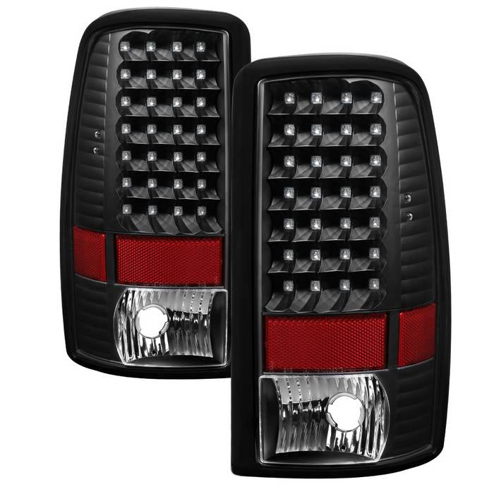 Xtune, Xtune Tail Lights Chevy Suburban (00-06) [Euro Style] Chrome Housing / Red Smoked Lens