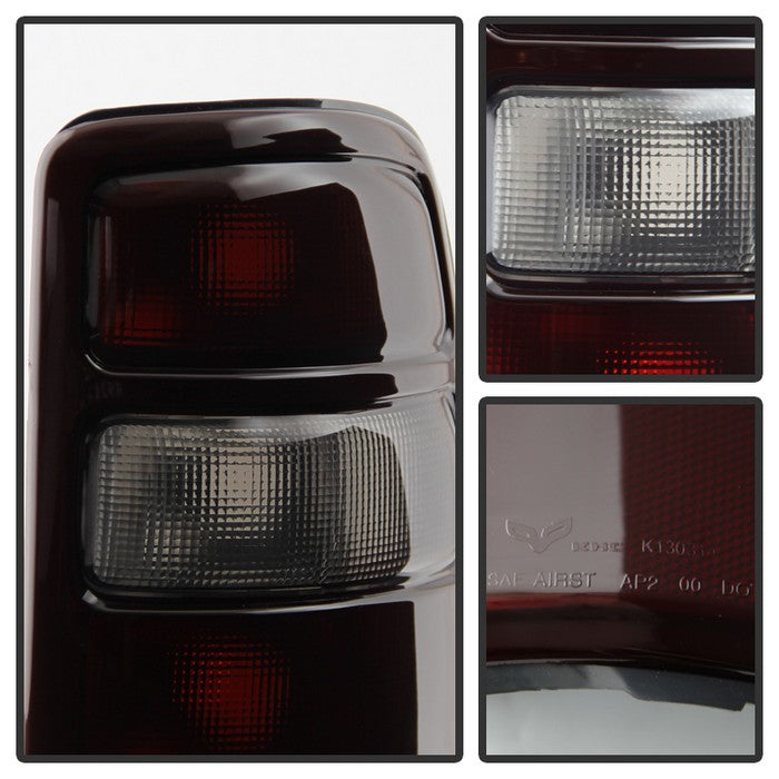 Xtune, Xtune Tail Lights Chevy Suburban Tahoe (2000-2006) [OEM Style / Red Smoked] w/ or w/o Black Rim