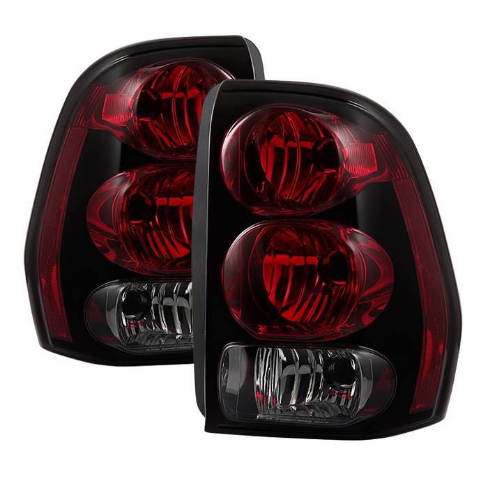 Xtune, Xtune Tail Lights Chevy Trailblazer (02-09) [OEM Style w/ Circuit Board Model] Red Clear or Red Smoked Lens