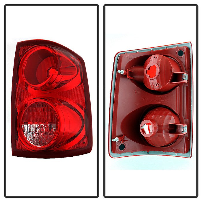 Xtune, Xtune Tail Lights Dodge Dakota (2005-2010) [OEM Style] Red Smoked or Red