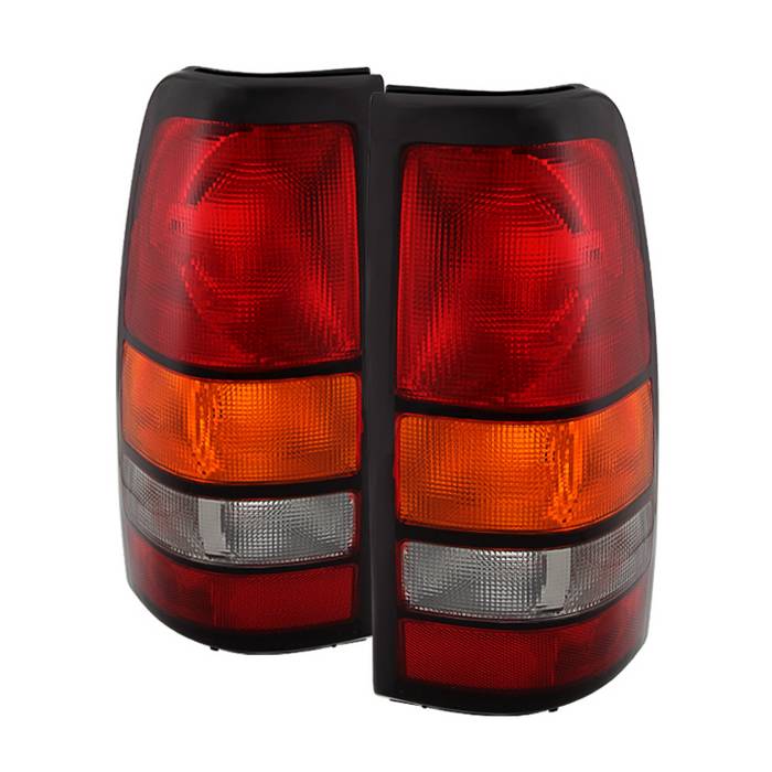 Xtune, Xtune Tail Lights GMC Sierra 1500/ 2500/ 3500 Fleetside (04-06) [OEM Style] Clear Red