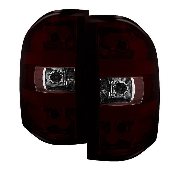 Xtune, Xtune Tail Lights GMC Sierra (2007-2014) [OEM Style] Dark Red