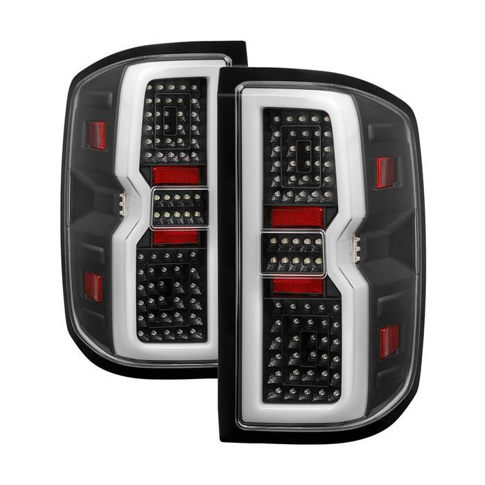 Xtune, Xtune Tail Lights GMC Sierra 3500HD Dually (15-19) [Bulb Type Only / Light Bar Style] Black or Chrome Housing