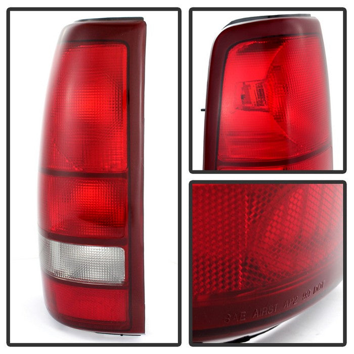 Xtune, Xtune Tail Lights GMC Sierra (99-07) [Euro Style] Red Clear / Red / Red Smoke