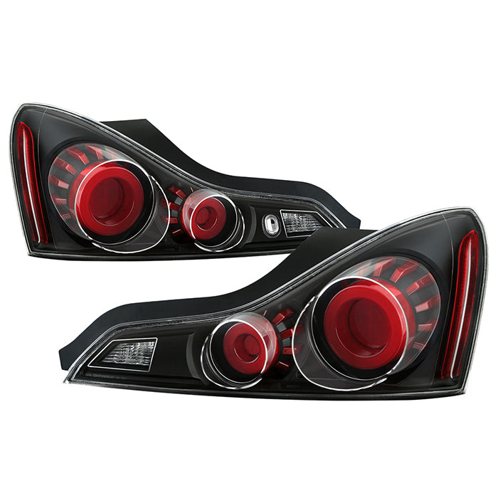 Xtune, Xtune Tail Lights Infiniti G37 Coupe (08-13) [LED Light Tube Style Tail] Black or Black Smoked