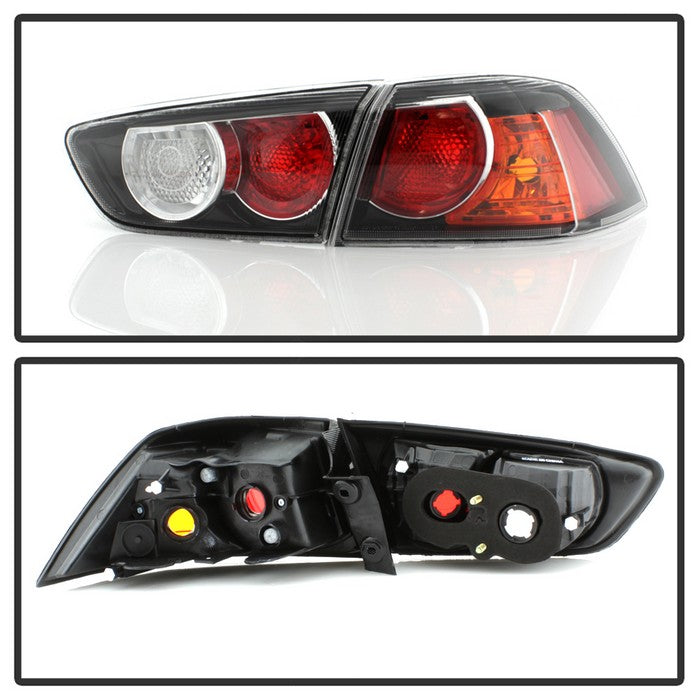 Xtune, Xtune Tail Lights Mitsubishi Lancer (08-17) [OE-Style] Black Housing | Red or Smoked Lens