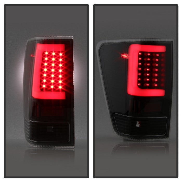 Xtune, Xtune Tail Lights Nissan Titan (04-15) [LED Light-Tube Style] Black