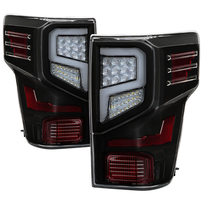 Xtune, Xtune Tail Lights Nissan Titan (16-20) [w/ Light Bar LED] Black / Black Smoked / Red Smoked