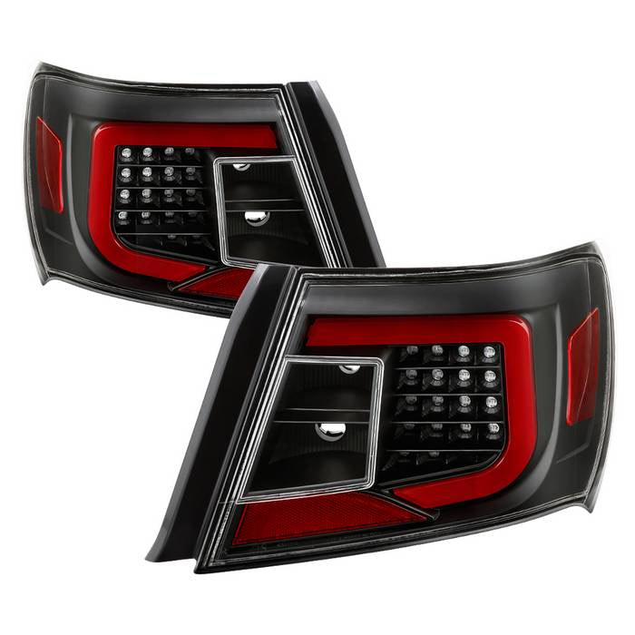 Xtune, Xtune Tail Lights Subaru WRX (08-14) [w/ Light Bar LED] Black or Red Clear