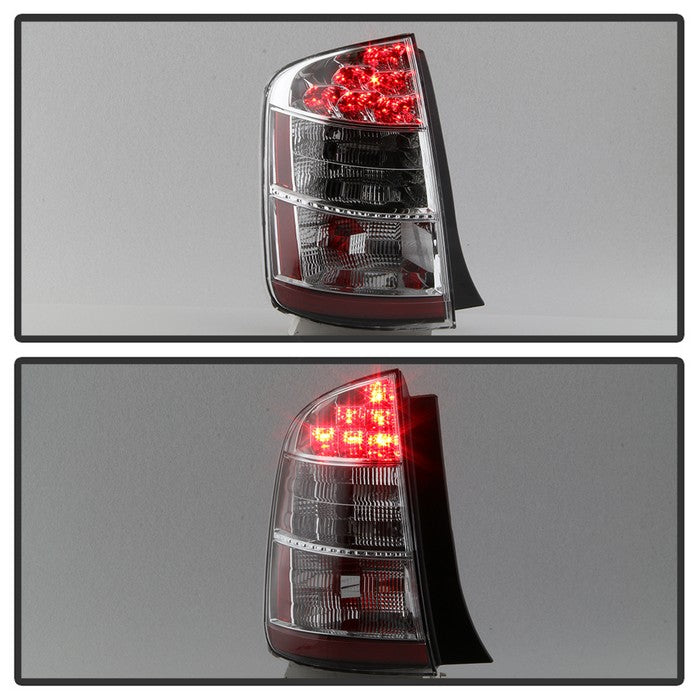 Xtune, Xtune Tail Lights Toyota Prius (2006-2009) [OEM Style] Chrome Housing w/ Clear Lens