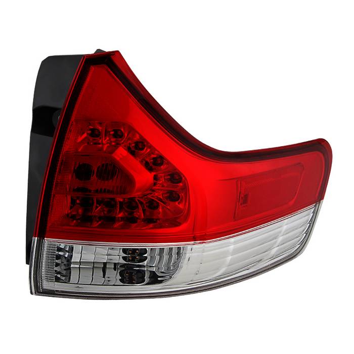 Xtune, Xtune Tail Lights Toyota Sienna (2011-2013) [OEM Style / Outer Side] Chrome Housing w/ Red Lens