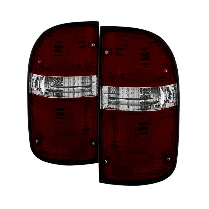 Xtune, Xtune Tail Lights Toyota Tacoma (01-04) [OEM Style] Chrome Housing | Red Smoked Lens